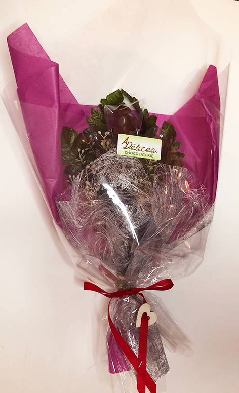 Bouquet de fleurs en chocolat
